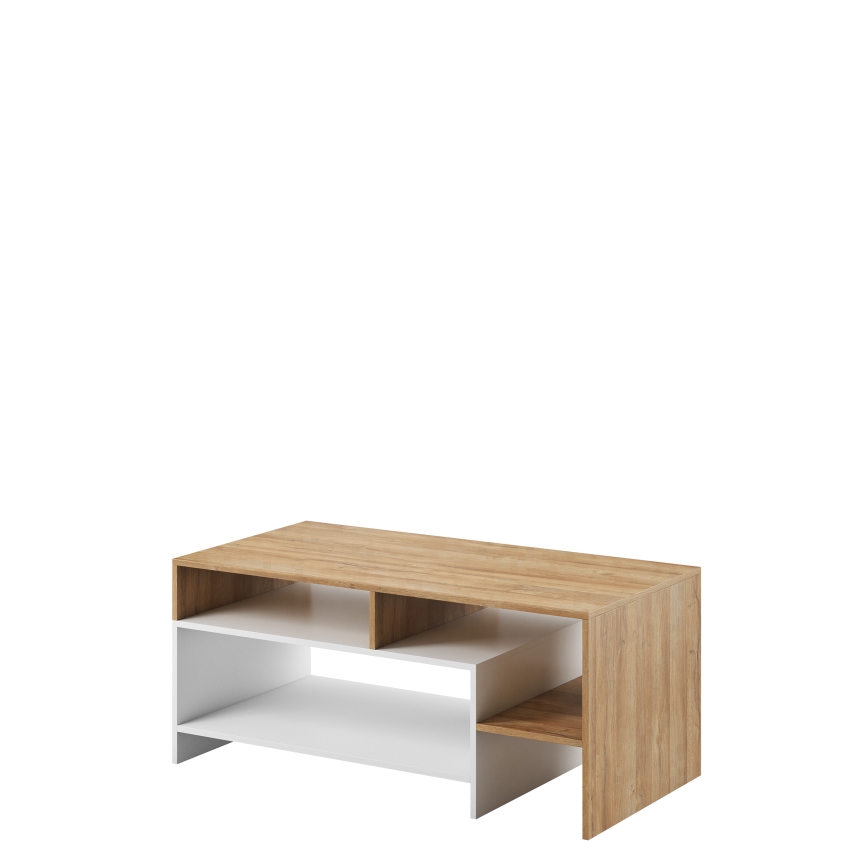 Kafijas galdiņš ALVA 120x53 cm balts/ozols grande