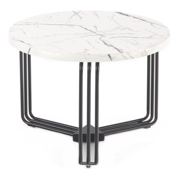Kafijas galdiņš ANTICA 41x55 cm melna/marmora dekors