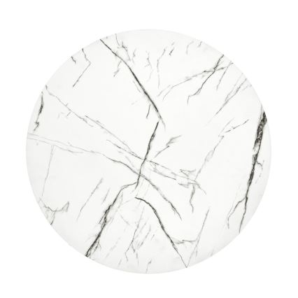 Kafijas galdiņš ANTICA 41x55 cm melna/marmora dekors