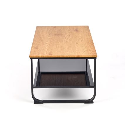 Kafijas galdiņš ARTIGA, 45x105 cm, melns/bēšs