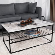 Kafijas galdiņš ASUDE 43x95 cm melns/balts