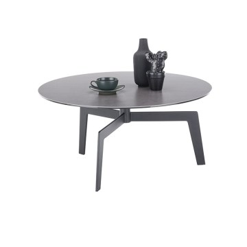 Kafijas galdiņš BALANCE Ø 80 cm pelēks/antracīts