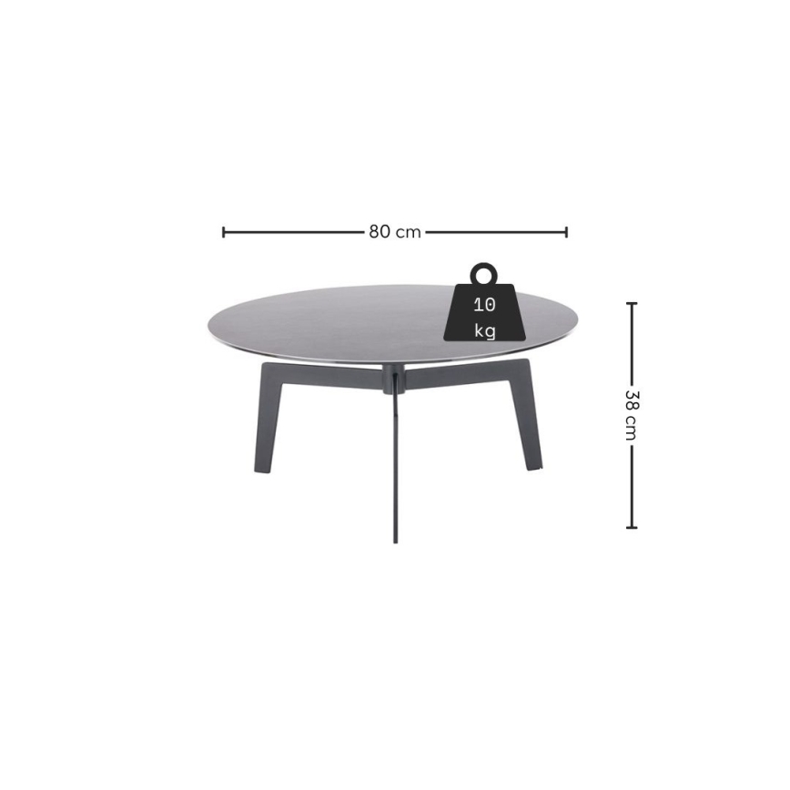 Kafijas galdiņš BALANCE Ø 80 cm pelēks/antracīts