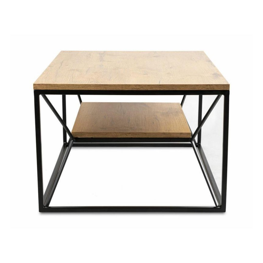 Kafijas galdiņš BASICLOFT 40x80 cm melns/brūns