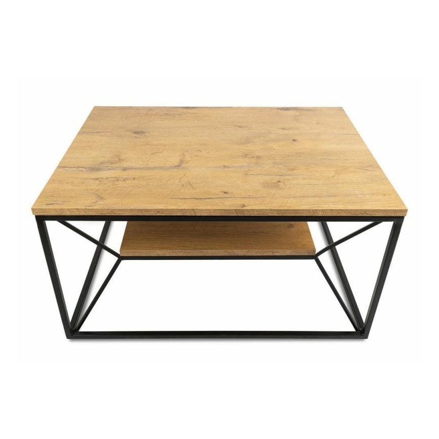 Kafijas galdiņš BASICLOFT 40x80 cm melns/brūns