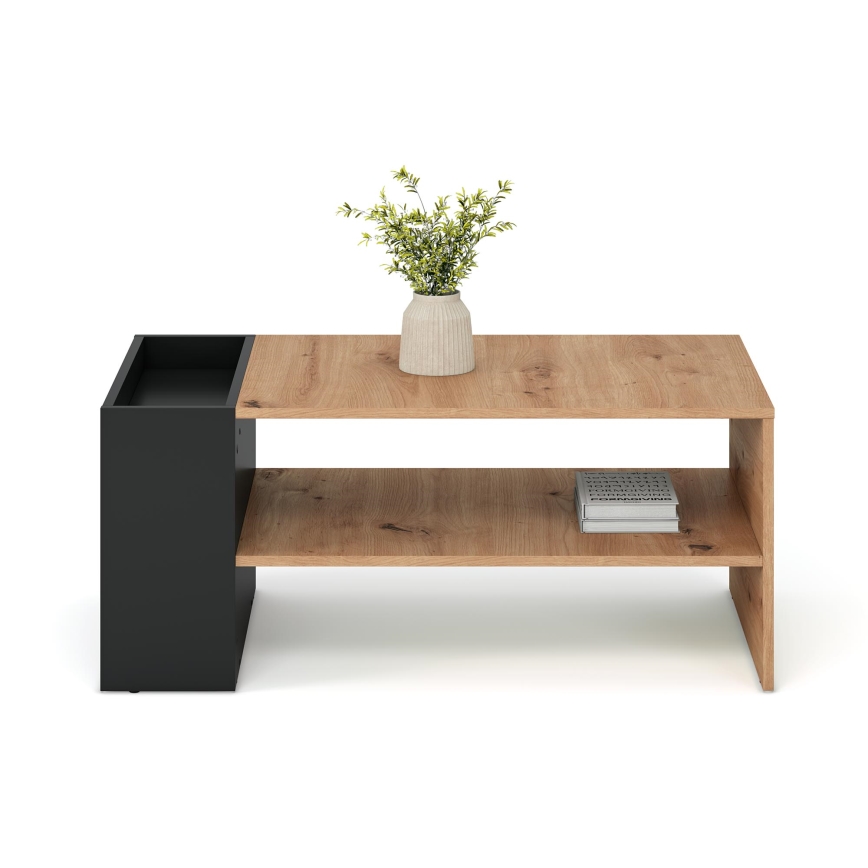 Kafijas galdiņš BELA 100x42 cm ozols artisan/antracīts