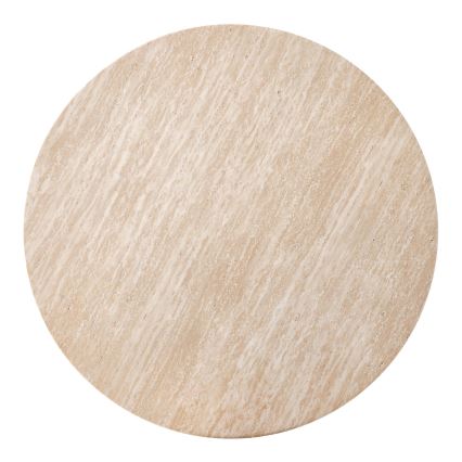 Kafijas galdiņš CALDO ar diametru 80 cm, brūns/bēšs