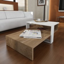 Kafijas galdiņš CHAIN 90x43,6 cm brūns/balts