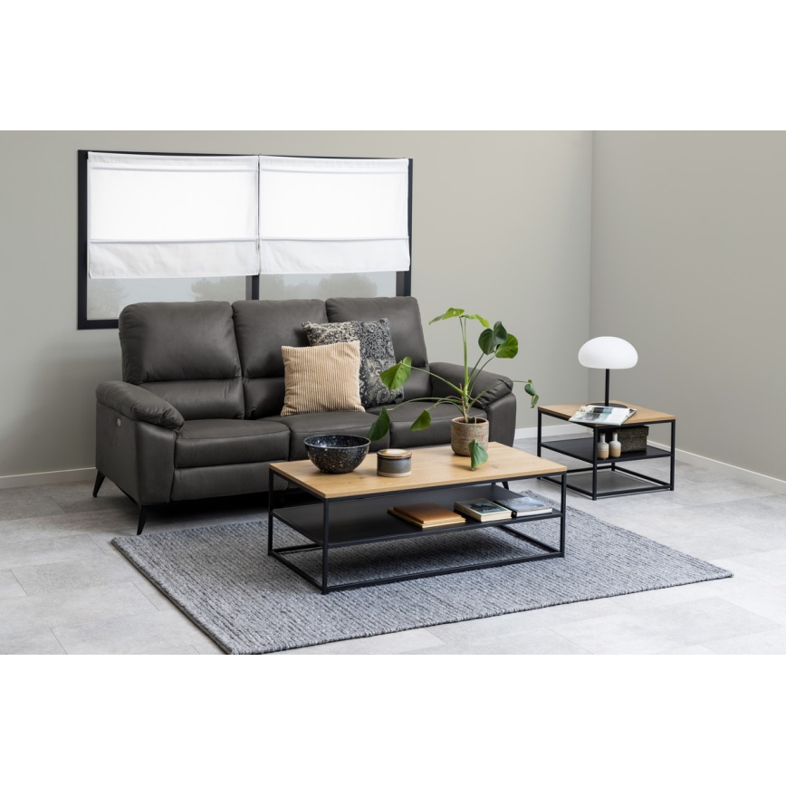 Kafijas galdiņš CORA, ozols/melns