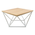 Kafijas galdiņš CURVED 60x60 cm balta/bēša