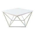 Kafijas galdiņš CURVED 60x60 cm balta