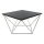 Kafijas galdiņš CURVED 60x60 cm balta/melna