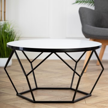 Kafijas galdiņš DIAMOND 40x70 cm balta/melna