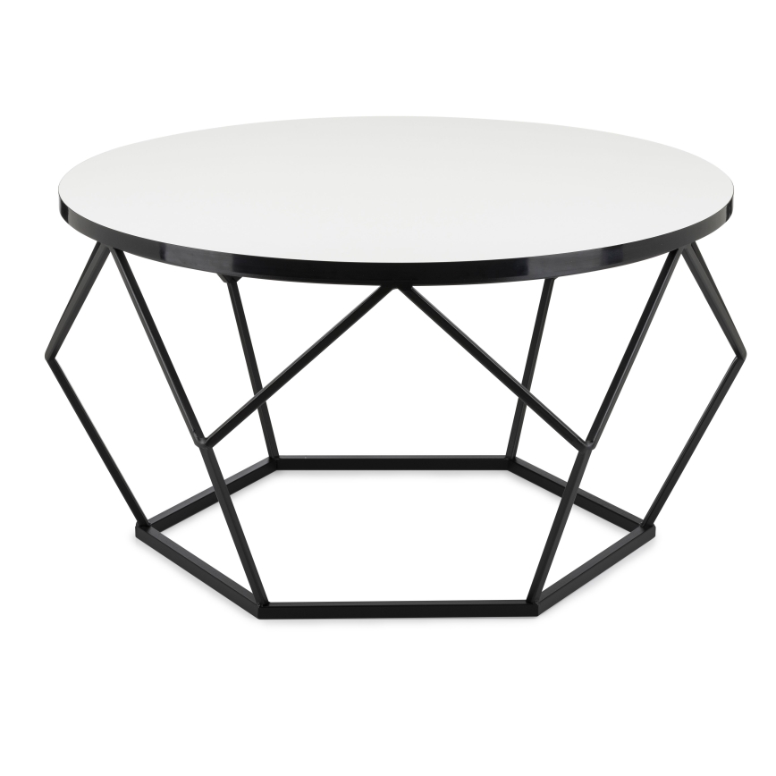 Kafijas galdiņš DIAMOND 40x70 cm balta/melna
