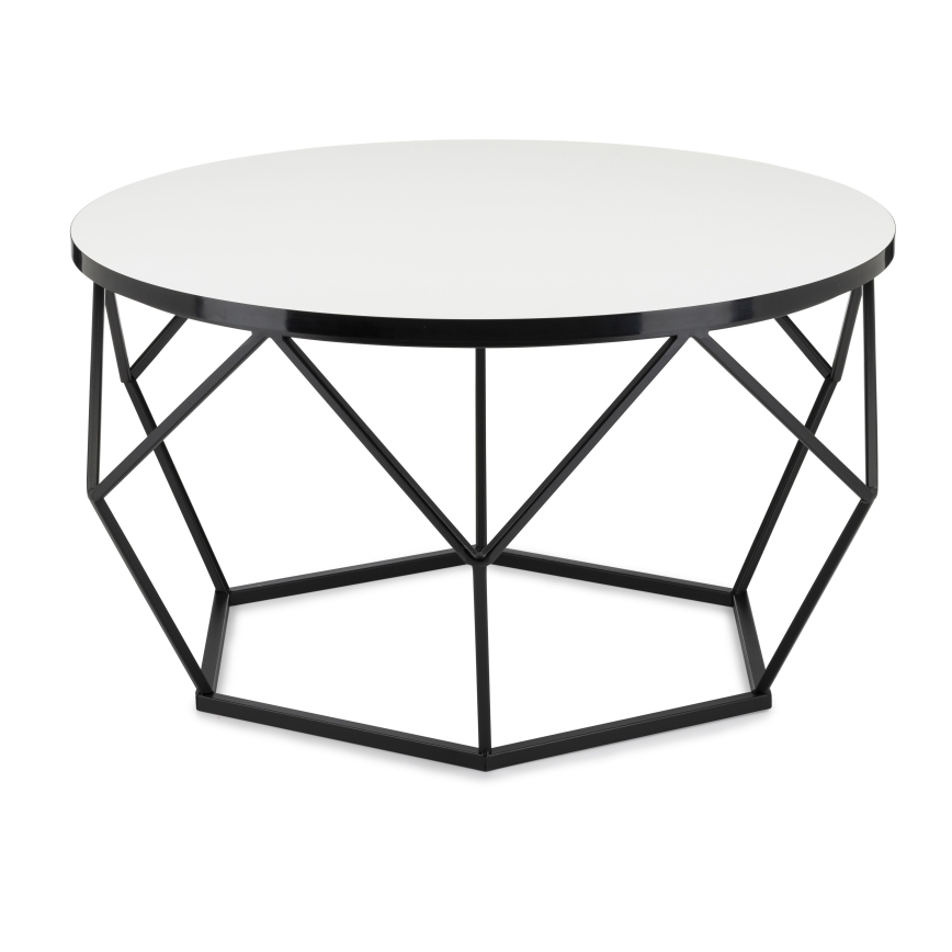 Kafijas galdiņš DIAMOND 40x70 cm balta/melna