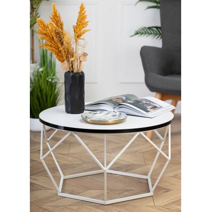 Kafijas galdiņš DIAMOND 40x70 cm melna/balta