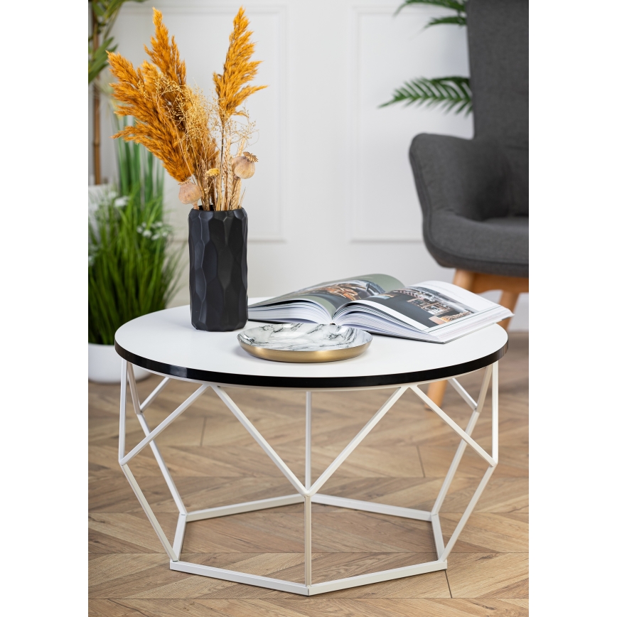 Kafijas galdiņš DIAMOND 40x70 cm melna/balta