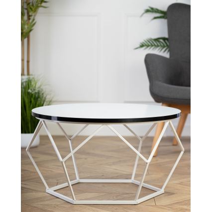 Kafijas galdiņš DIAMOND 40x70 cm melna/balta