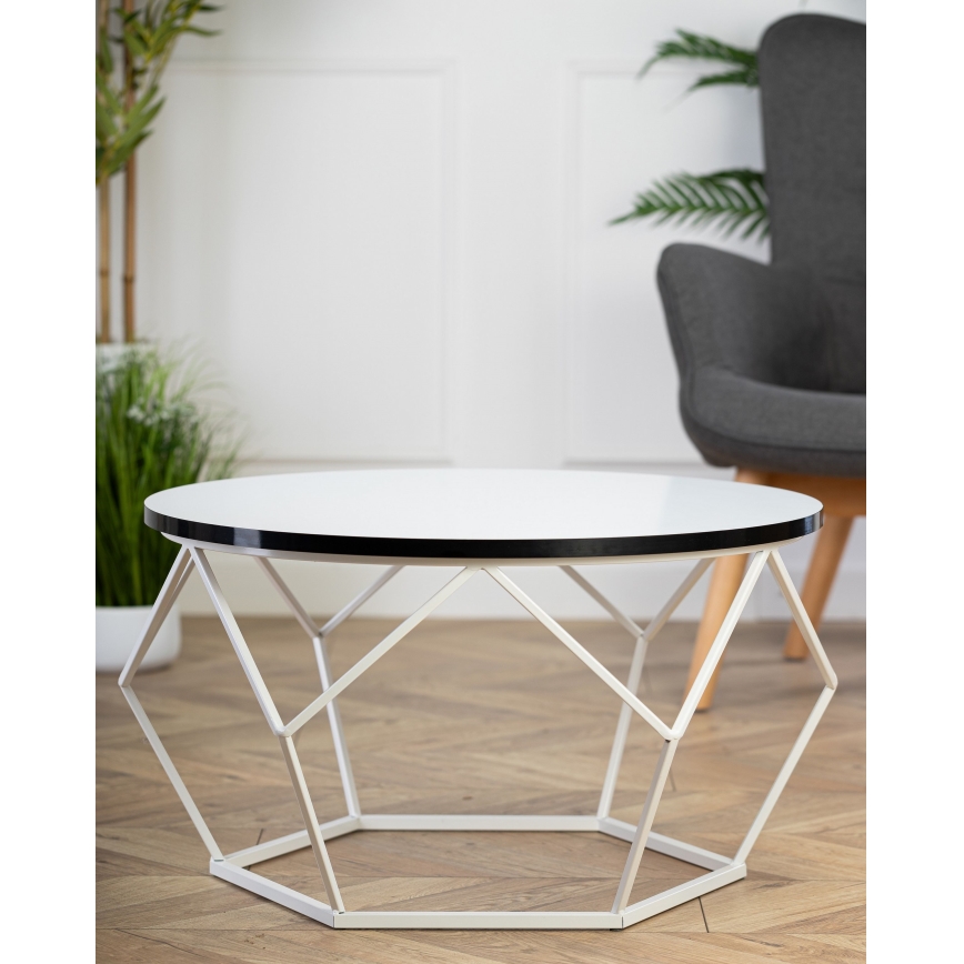 Kafijas galdiņš DIAMOND 40x70 cm melna/balta