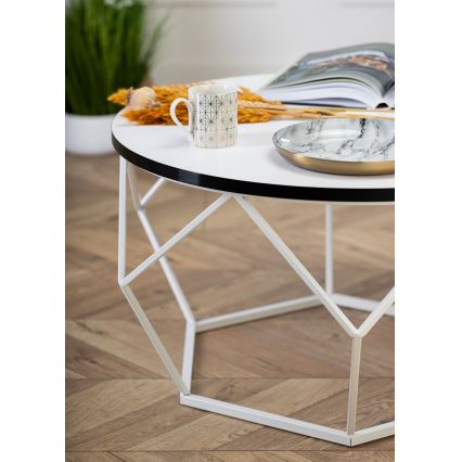 Kafijas galdiņš DIAMOND 40x70 cm melna/balta