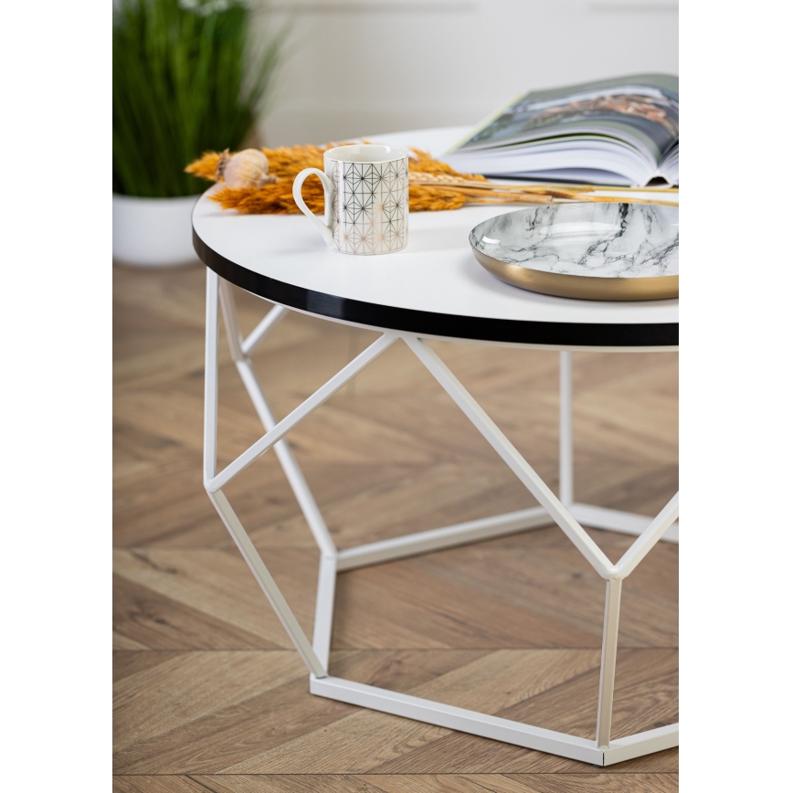 Kafijas galdiņš DIAMOND 40x70 cm melna/balta