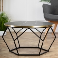 Kafijas galdiņš DIAMOND 40x70 cm melna/zelta