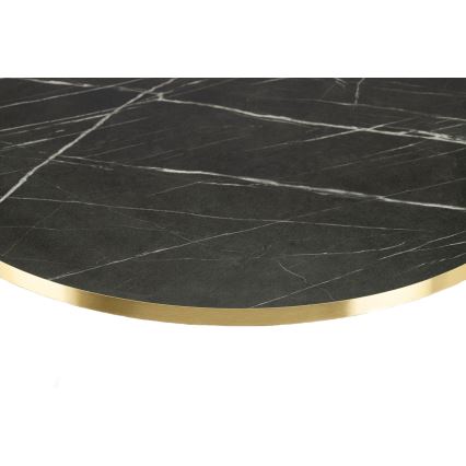Kafijas galdiņš DIAMOND 40x70 cm melna/zelta
