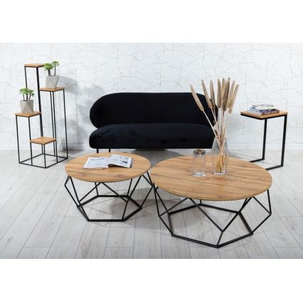 Kafijas galdiņš DIAMOND 40x70 cm melns/brūns
