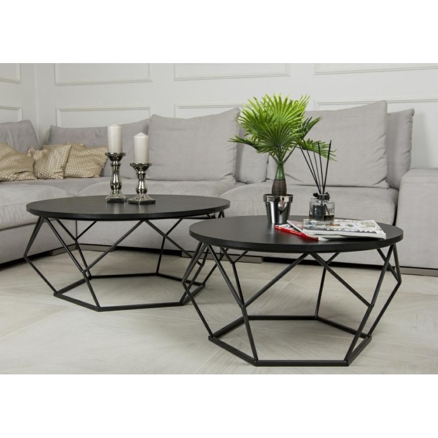 Kafijas galdiņš DIAMOND 40x70 cm melns