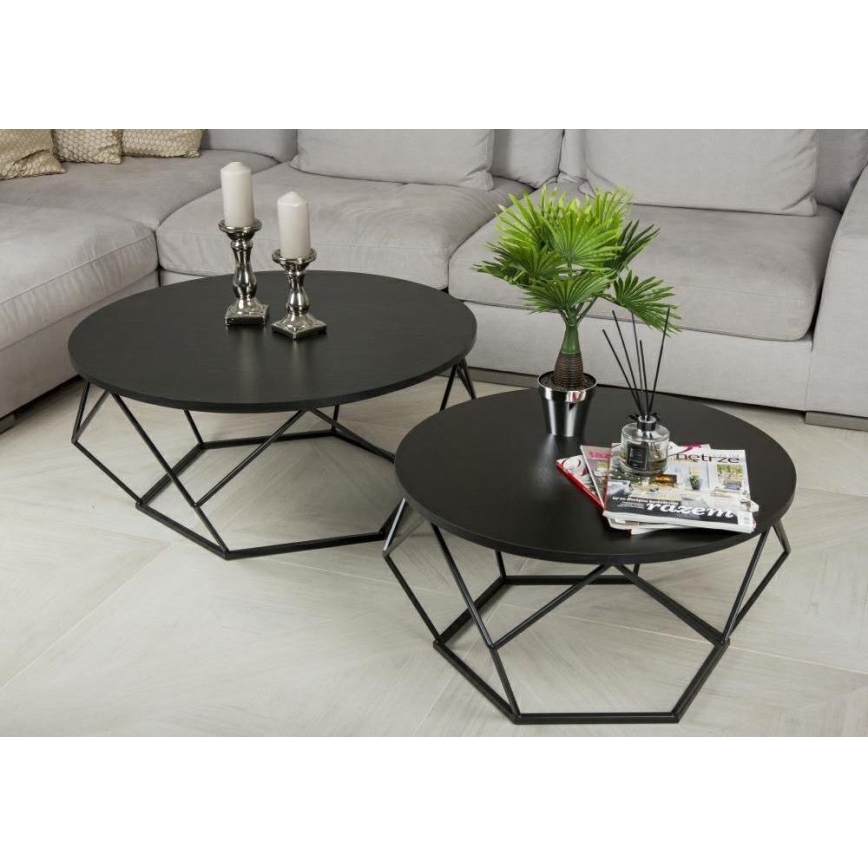 Kafijas galdiņš DIAMOND 40x70 cm melns