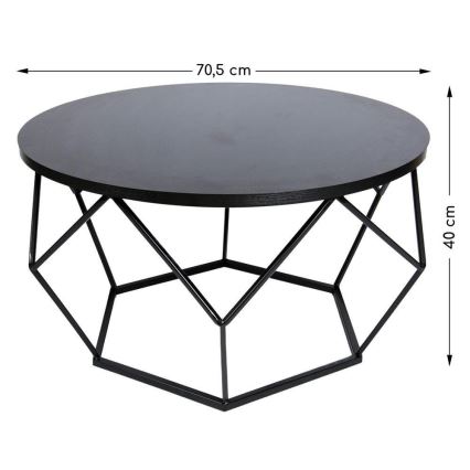 Kafijas galdiņš DIAMOND 40x70 cm melns