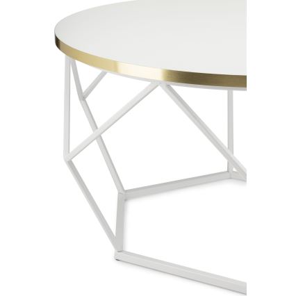 Kafijas galdiņš DIAMOND 40x70 cm zelta/balta