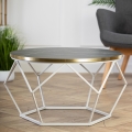 Kafijas galdiņš DIAMOND 40x70 cm zelta/melna/balta