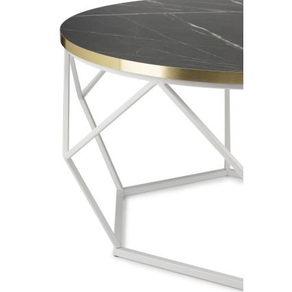 Kafijas galdiņš DIAMOND 40x70 cm zelta/melna/balta