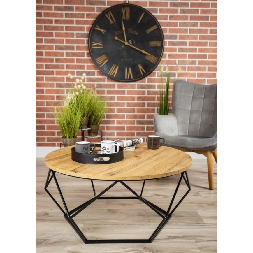 Kafijas galdiņš DIAMOND 40x90 cm melns/brūns
