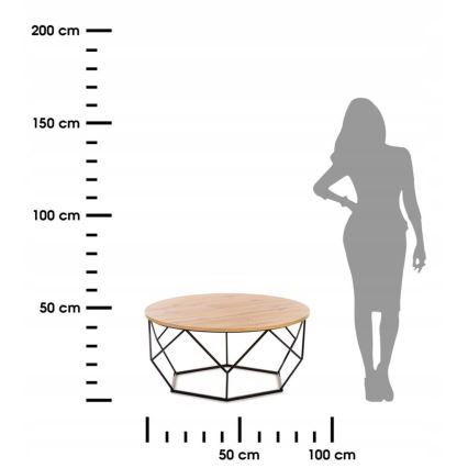 Kafijas galdiņš DIAMOND 40x90 cm melns/brūns