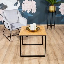 Kafijas galdiņš EVEN 55x60 cm melns/brūns