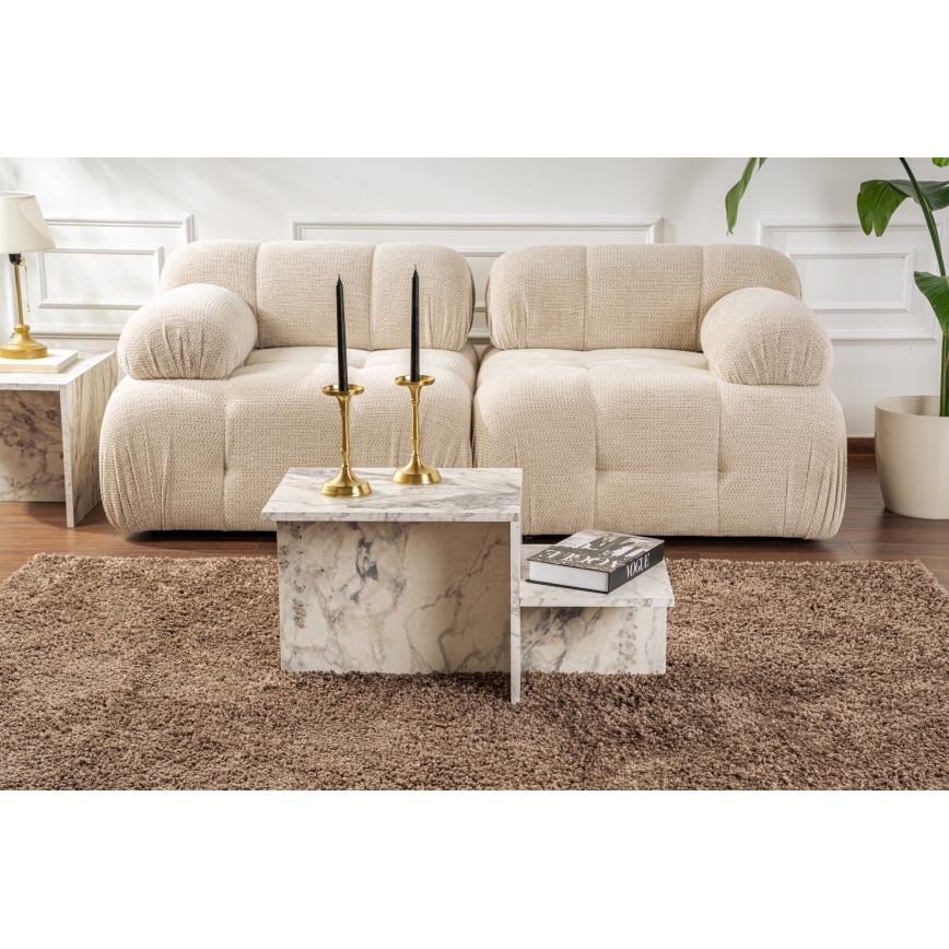 Kafijas galdiņš HARMONY 40x80 cm marmora dekors