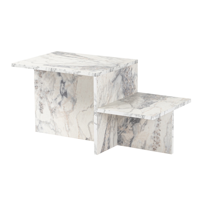 Kafijas galdiņš HARMONY 40x80 cm marmora dekors