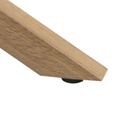 Kafijas galdiņš LUCA 82 cm caurspīdīgs/ozols