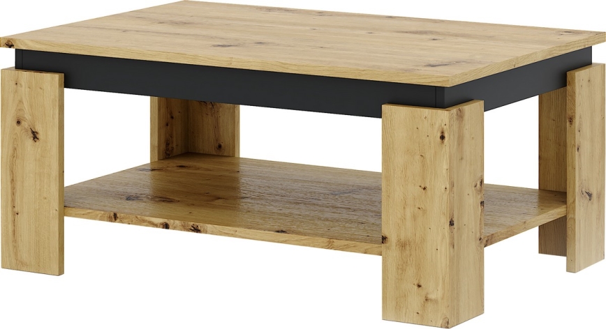 Kafijas galdiņš LUNO artisan ozols/melns