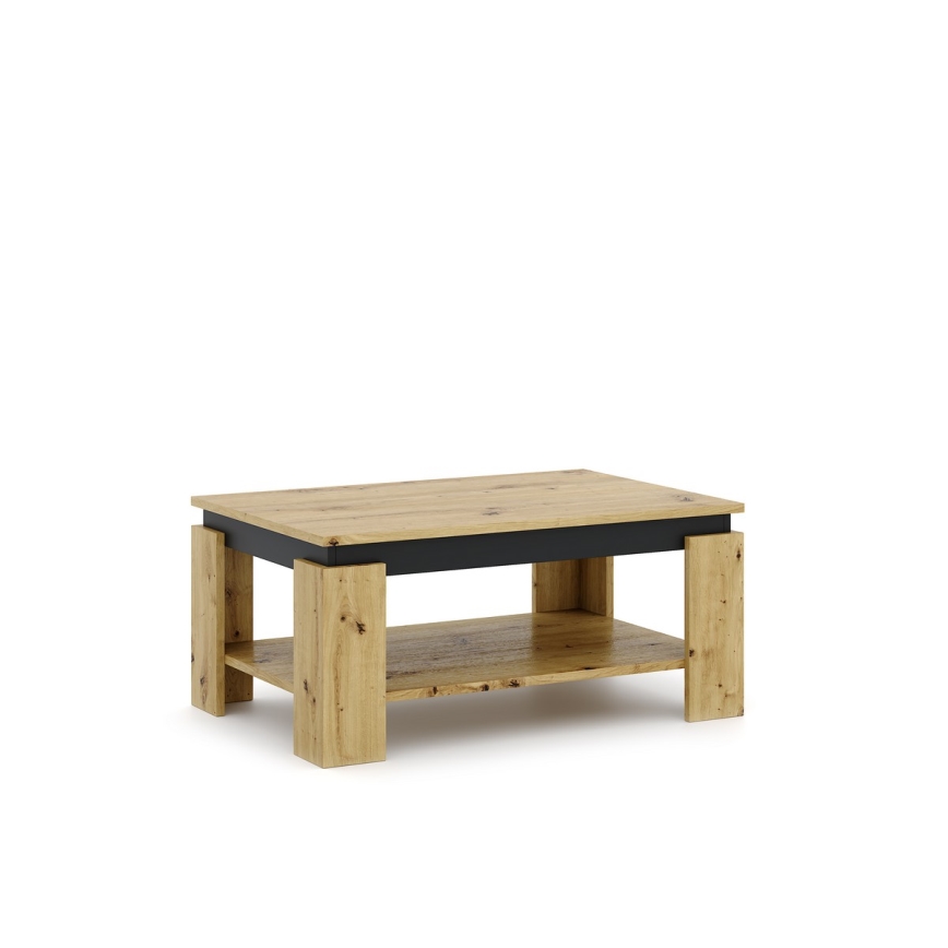 Kafijas galdiņš LUNO artisan ozols/melns