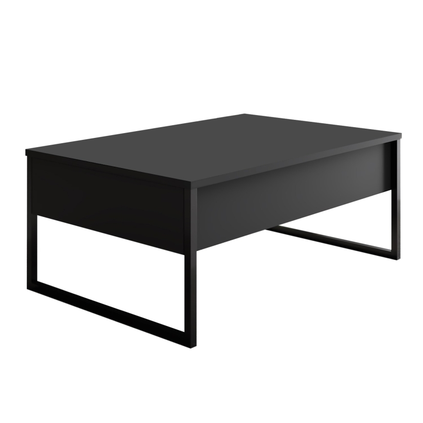 Kafijas galdiņš LUXE 40x90 cm antracīta/melna