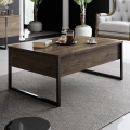 Kafijas galdiņš LUXE 40x90 cm rieksts/melna