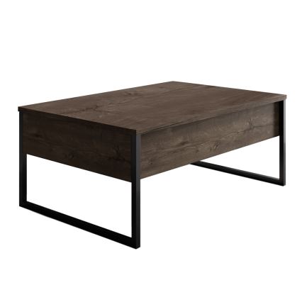 Kafijas galdiņš LUXE 40x90 cm rieksts/melna