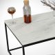 Kafijas galdiņš MARMO 43x95 cm melns/balts