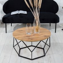 Kafijas galdiņš MARMUR 40x70 cm melns/brūns