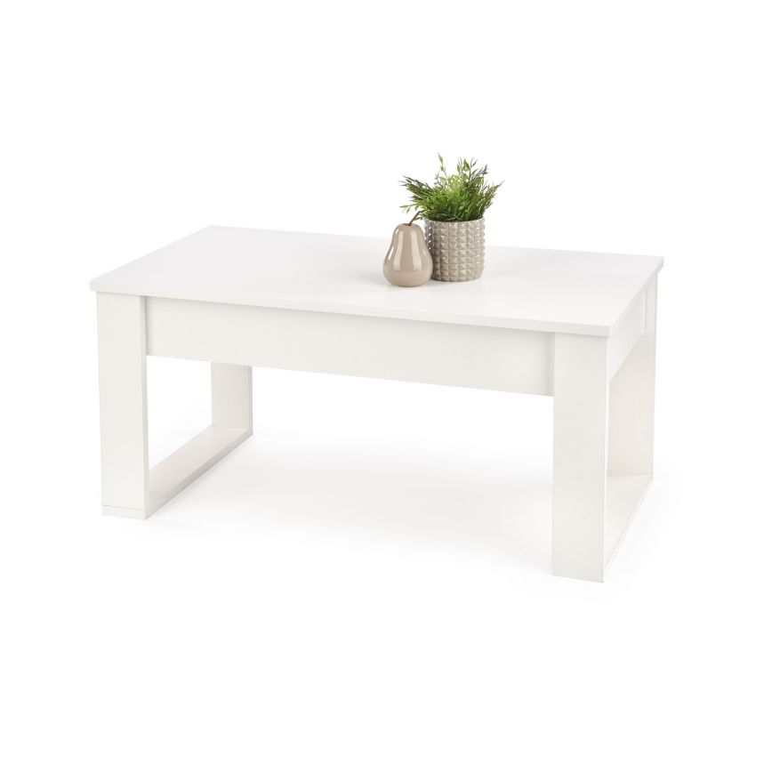 Kafijas galdiņš ar atvilktnēm NEA 52x110 cm balta