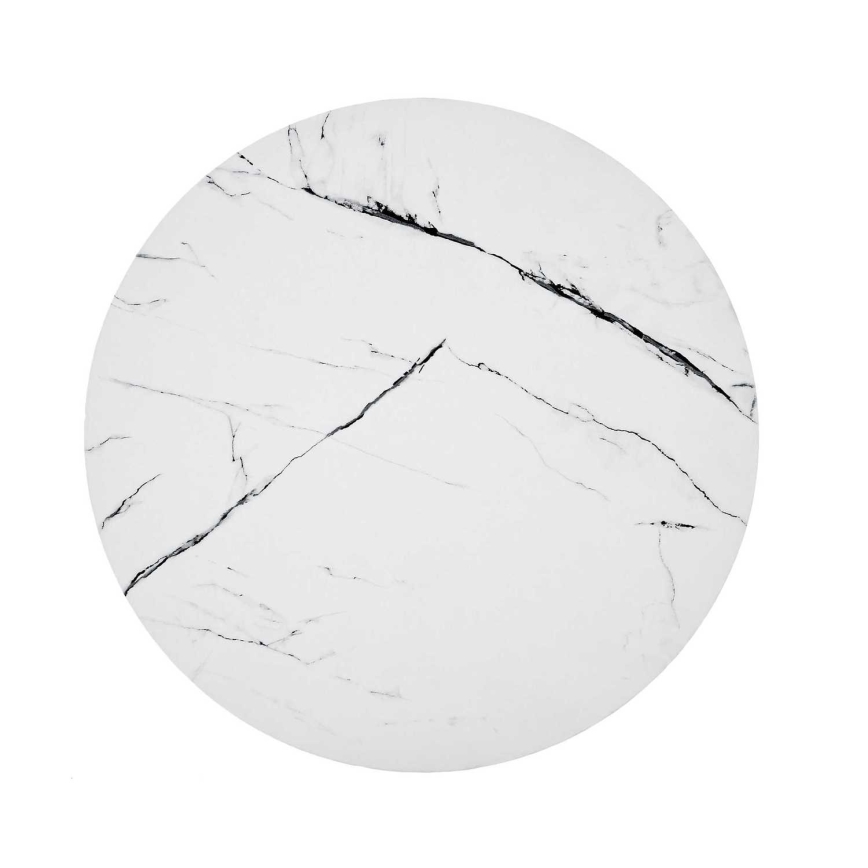 Kafijas galdiņš NUBIRA 41x60 cm melna/marmora dekors