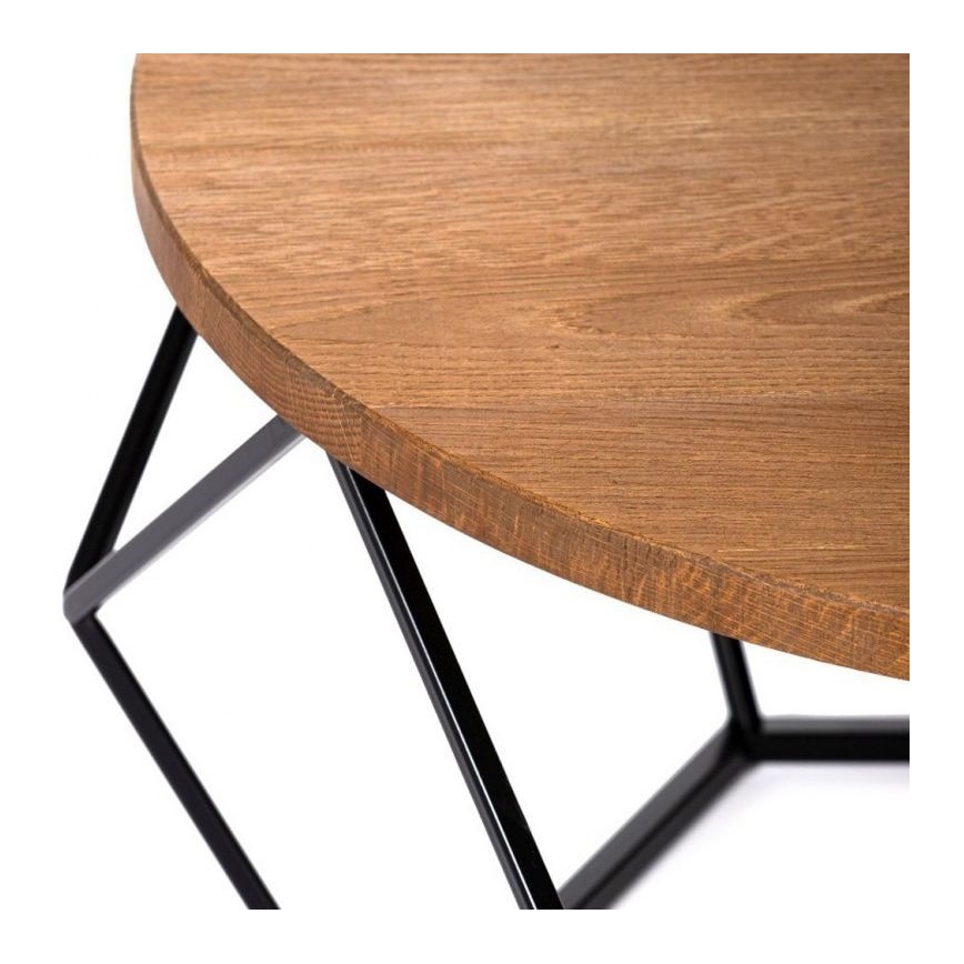 Kafijas galdiņš OAKLOFT 40x70 cm melns/ozola